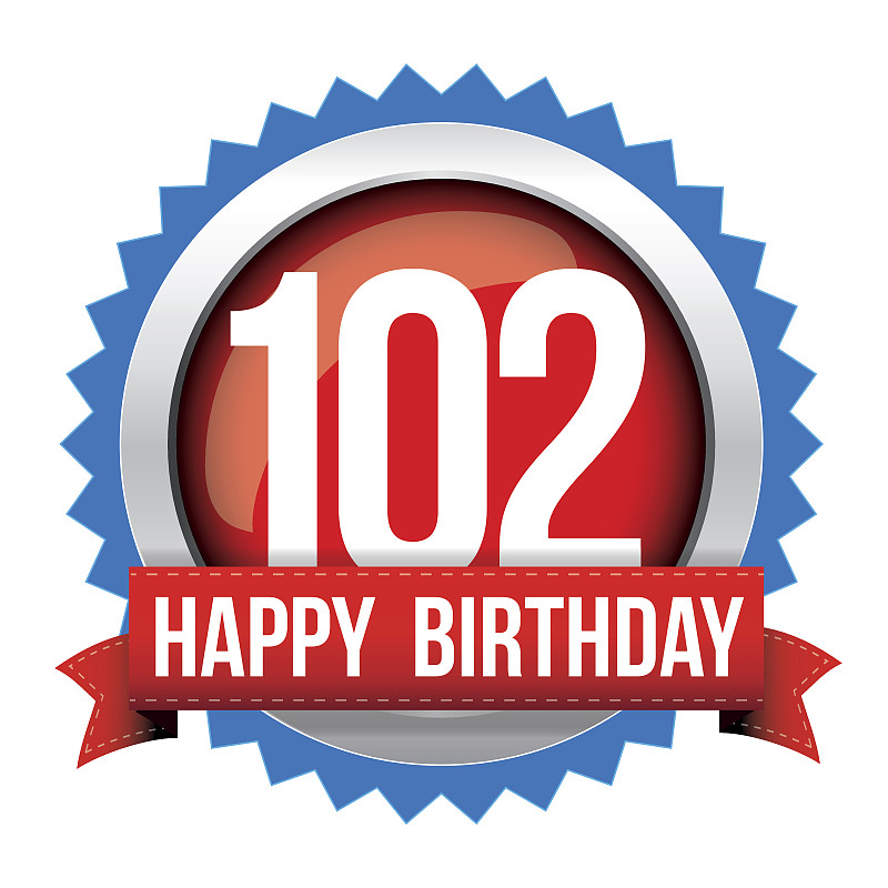102岁生日快乐的绶带