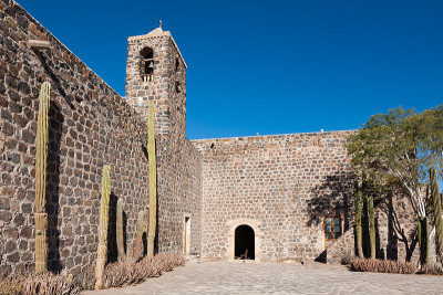 墨西哥南下加利福尼亚州穆莱热的老使命教堂 Mision de Santa Rosalia de Mu
