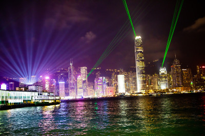 香港夜城灯展/港景图片