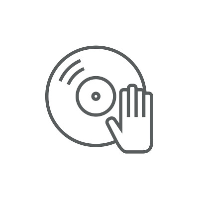 光盘与dj手线图标