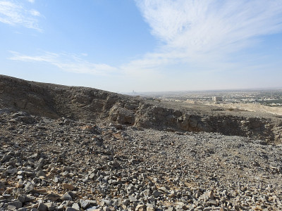 哈贾尔山脉公路靠近阿曼边境。Khatt地区。兼有。阿拉伯联合酋长国