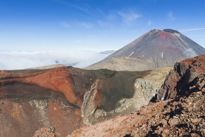 Ngauruhoe火山(2291mt)，汤加里罗国家公园，北岛
