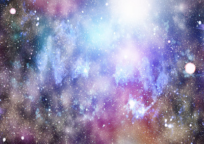 抽象的暗深空间背景与星星。