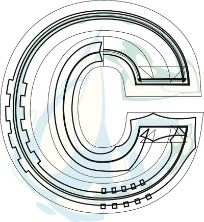 字体说明字母c