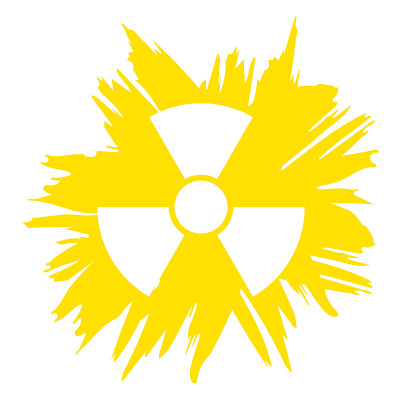 插图垃圾放射性符号黄色