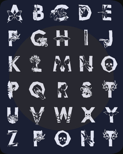 多边形几何字体