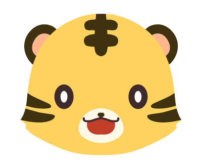 卡通风格的老虎人物图标插图