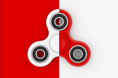 Fidget Finger Spinner Antistress Toy on a white an