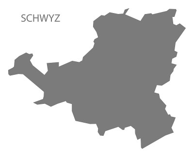 施维茨瑞士灰色地图