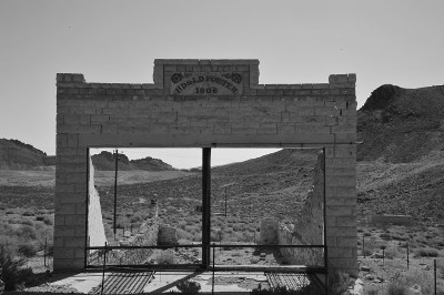 Rhyolite Ghost Town in Monochrome