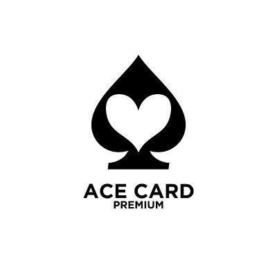 Ace卡片黑色矢量图标设计