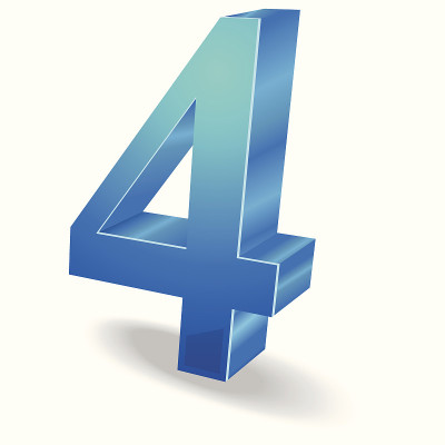 3d光滑4 4数字矢量