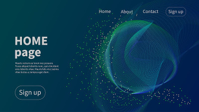 主页模板。Futura蓝色登陆页面