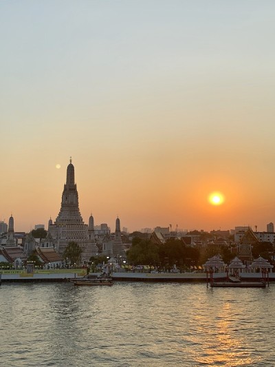 Wat Arun的日落