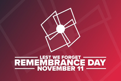 纪念日。11月11日。以免我们忘记。节日的概念。模板背景，旗帜，卡片，海报与文字题词。向量EPS10