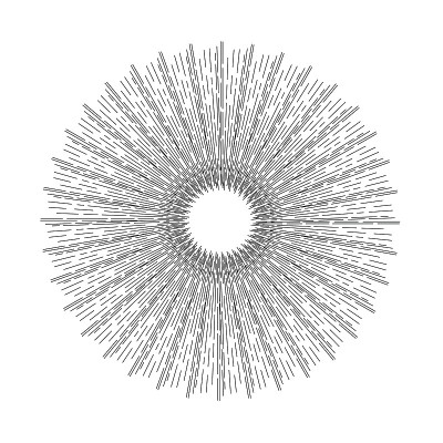 太阳光线的线形画