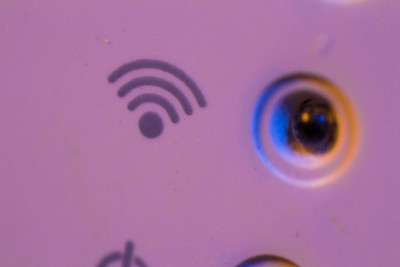 微距特写WiFi符号信号连接状态led灯