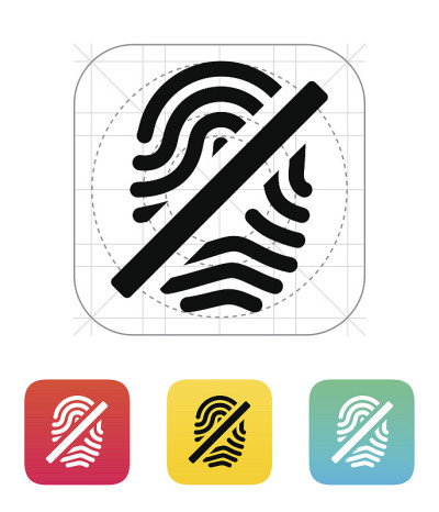 Fingerprint rejected icon.