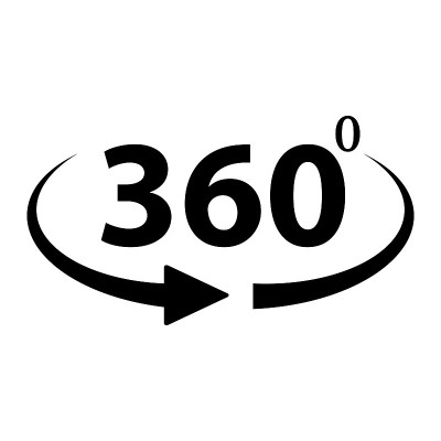 360度图标矢量。摘要360度营销设计。