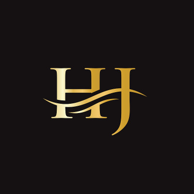 创意HJ信，奢华概念。现代HJ标志设计为企业和企业形象。