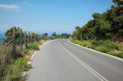 希腊奥林匹斯地区的山路