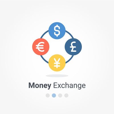 货币兑换图标概念