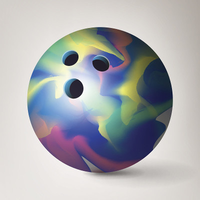 保龄球矢量。3D逼真的插图。有光泽，有光泽，干净