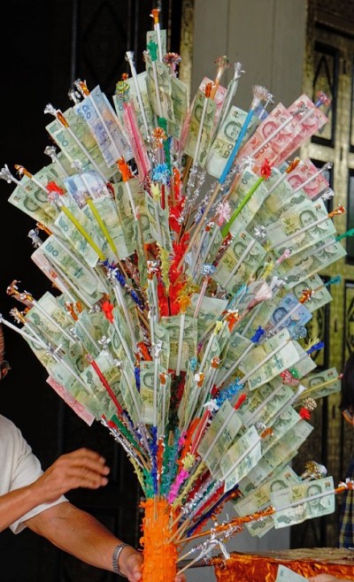 最完美的是佛教文化的慷慨大方——乐捐善款给寺庙——宗教祝福
