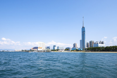 日本福冈市美丽的海滨桃口