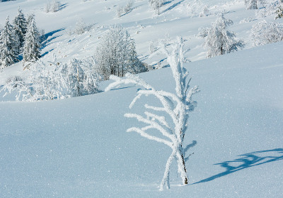 冬季山地雪景