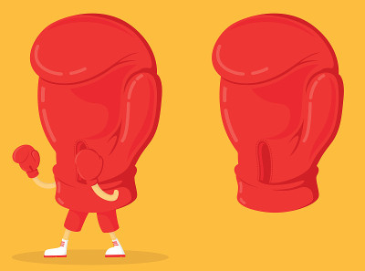 Boxing glove vector illustration.