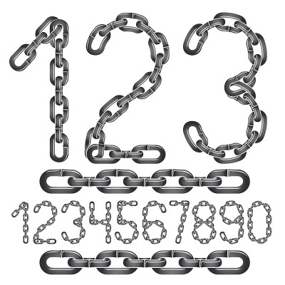 Modern vector digits numerals collection. Elegant 