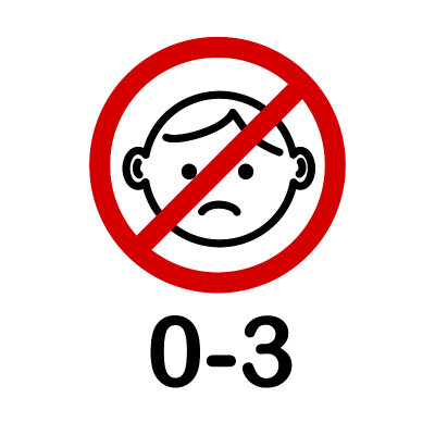 Baby use label - forbidden thin line style vector 