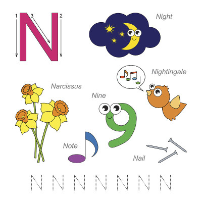 字母N的图片