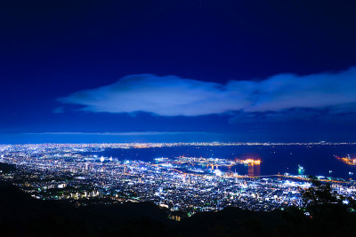 从菊台俯瞰神户的夜景