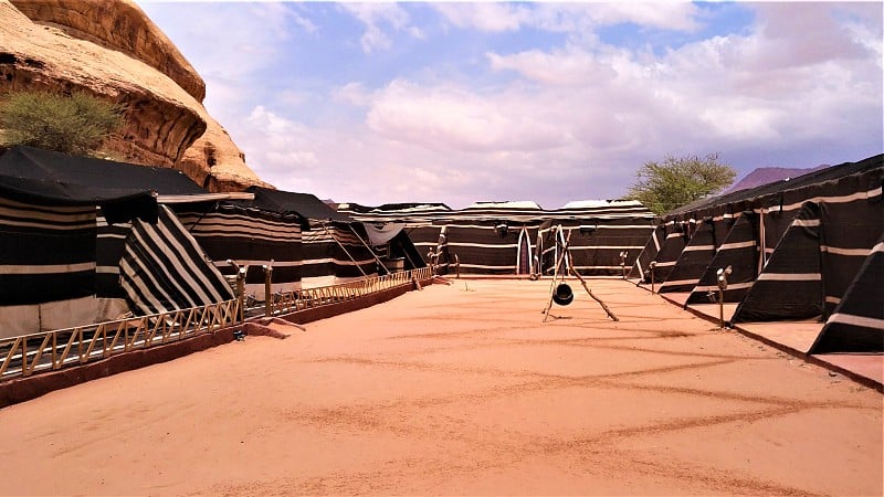 A traditional Bedouin camp open to tourists in the