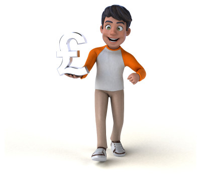 有趣的3D卡通亚洲青少年