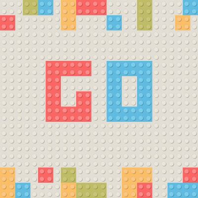 Plastic construction block background. Children to