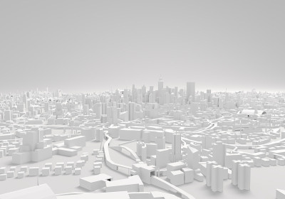 城市建筑3d插图