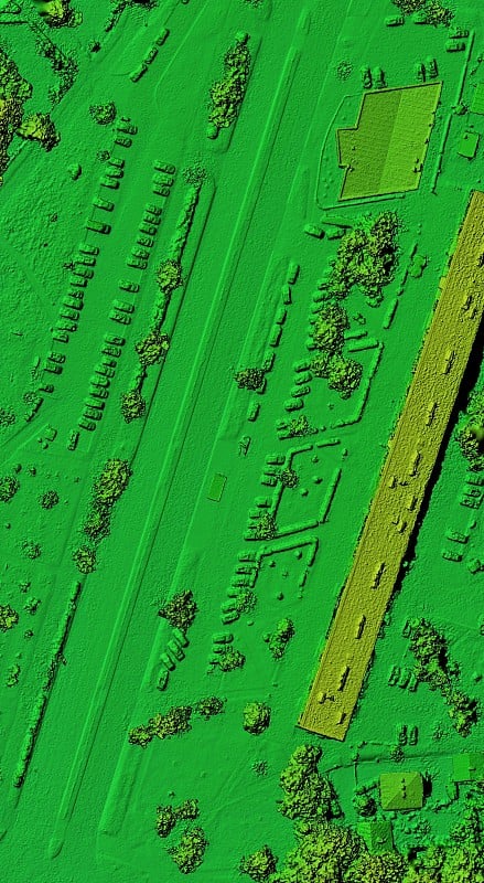 Digital elevation model of an urban area.