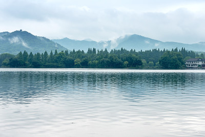 风景迷人的西湖，杭州，中国