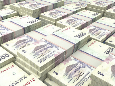 印尼钞票。Indonesianrupiah账单。1000印尼盾印尼盾。商业、金融背景。