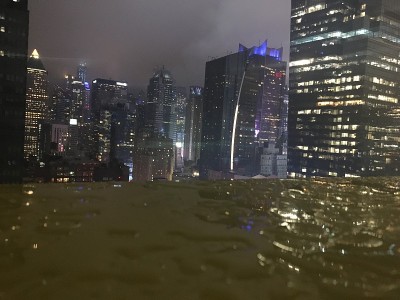 纽约曼哈顿摩天大楼的夜晚。
