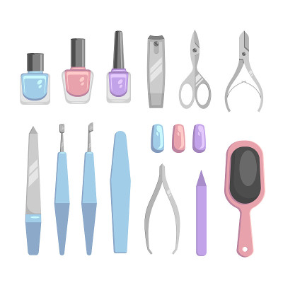 Manicure tools collection Vector illustration