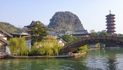 中国广西桂林的木龙塔祠