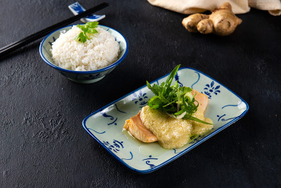 中式姜蒸鱼饭