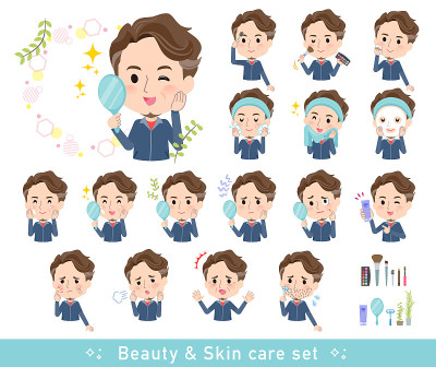 一套中年男子在运动服上的美丽