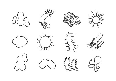 Bacteria, virus, Coronavirus.