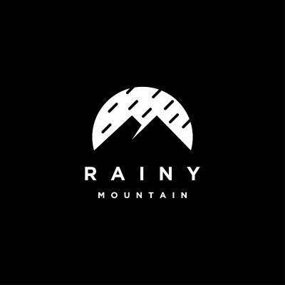 雨和山图标矢量模板