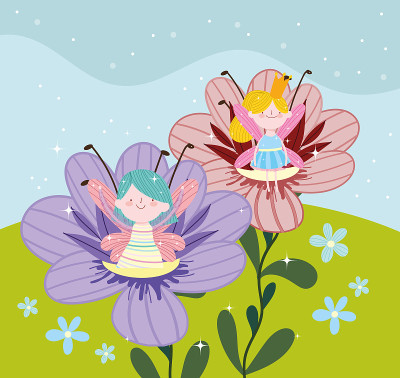 精灵可爱的花朵